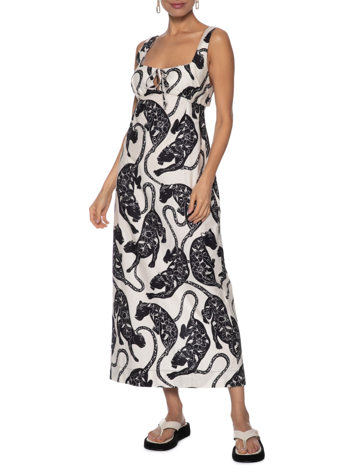 Vestido Reto Amor De Pantera Off White Farm