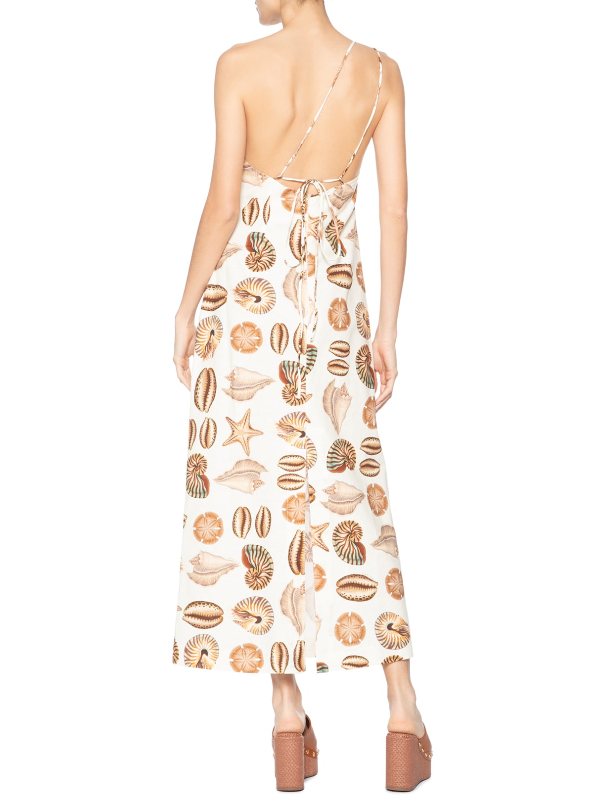 Vestido Reto Conchas Off White Farm