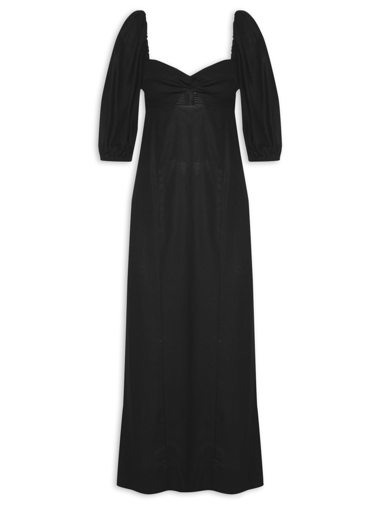 Vestido Reto Mangas - Preto