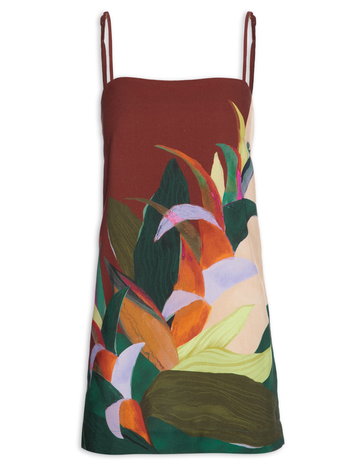 Vestido Reto - Marrom