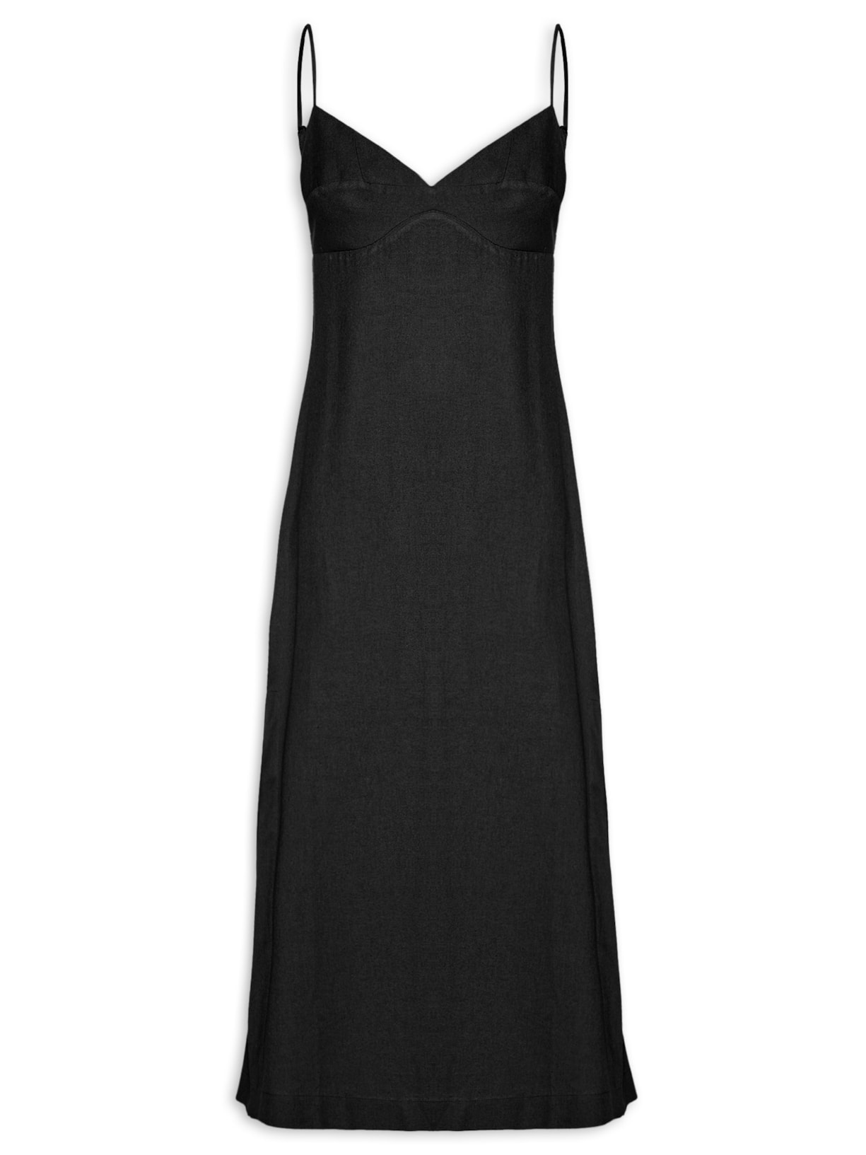 Vestido Reto Midi – Preto Farm