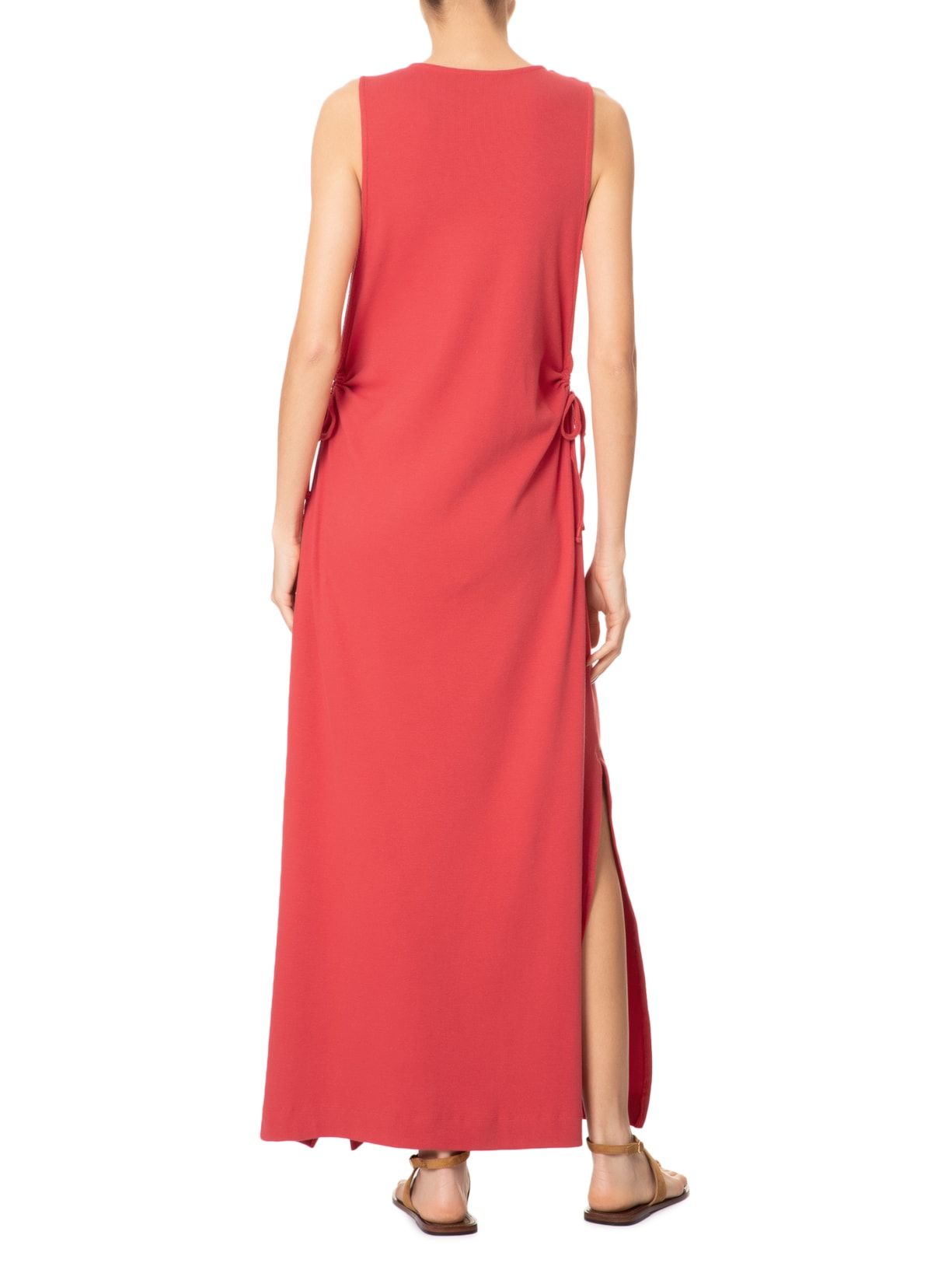 Vestido Rib Cavado Vermelho Farm
