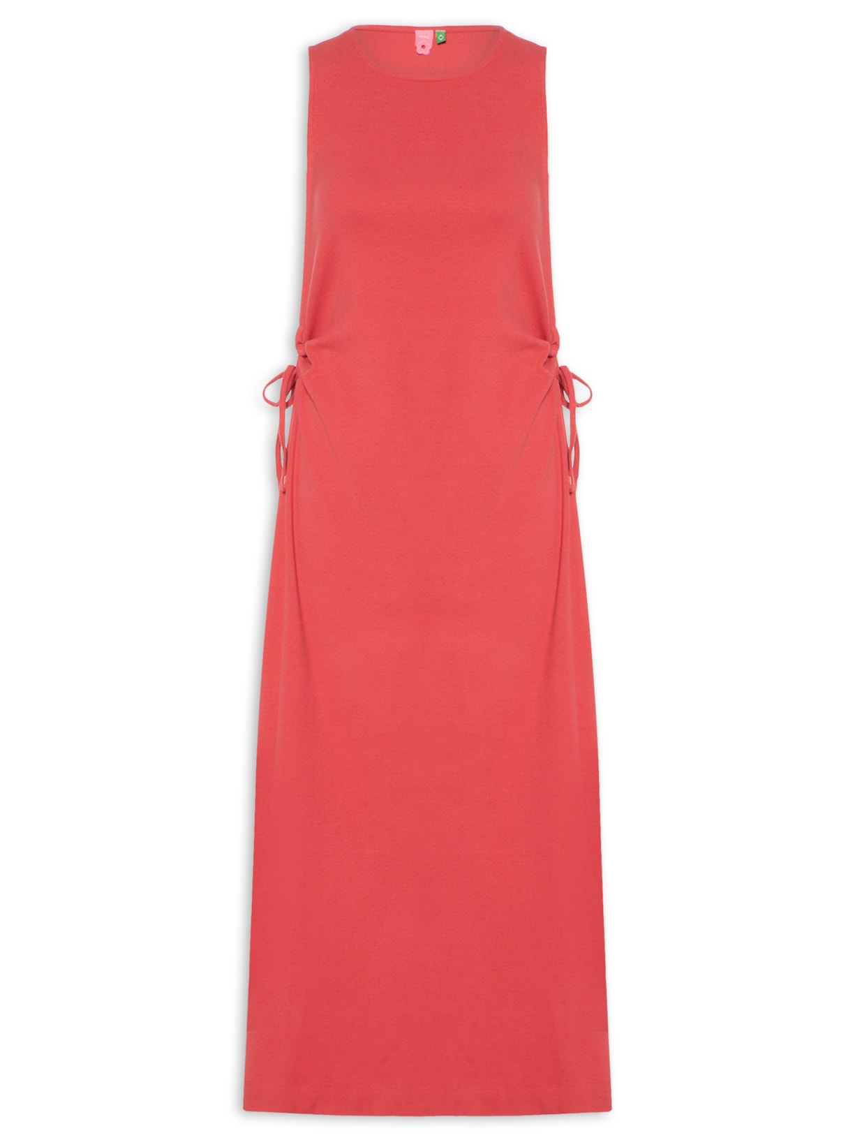 Vestido Rib Cavado - Vermelho