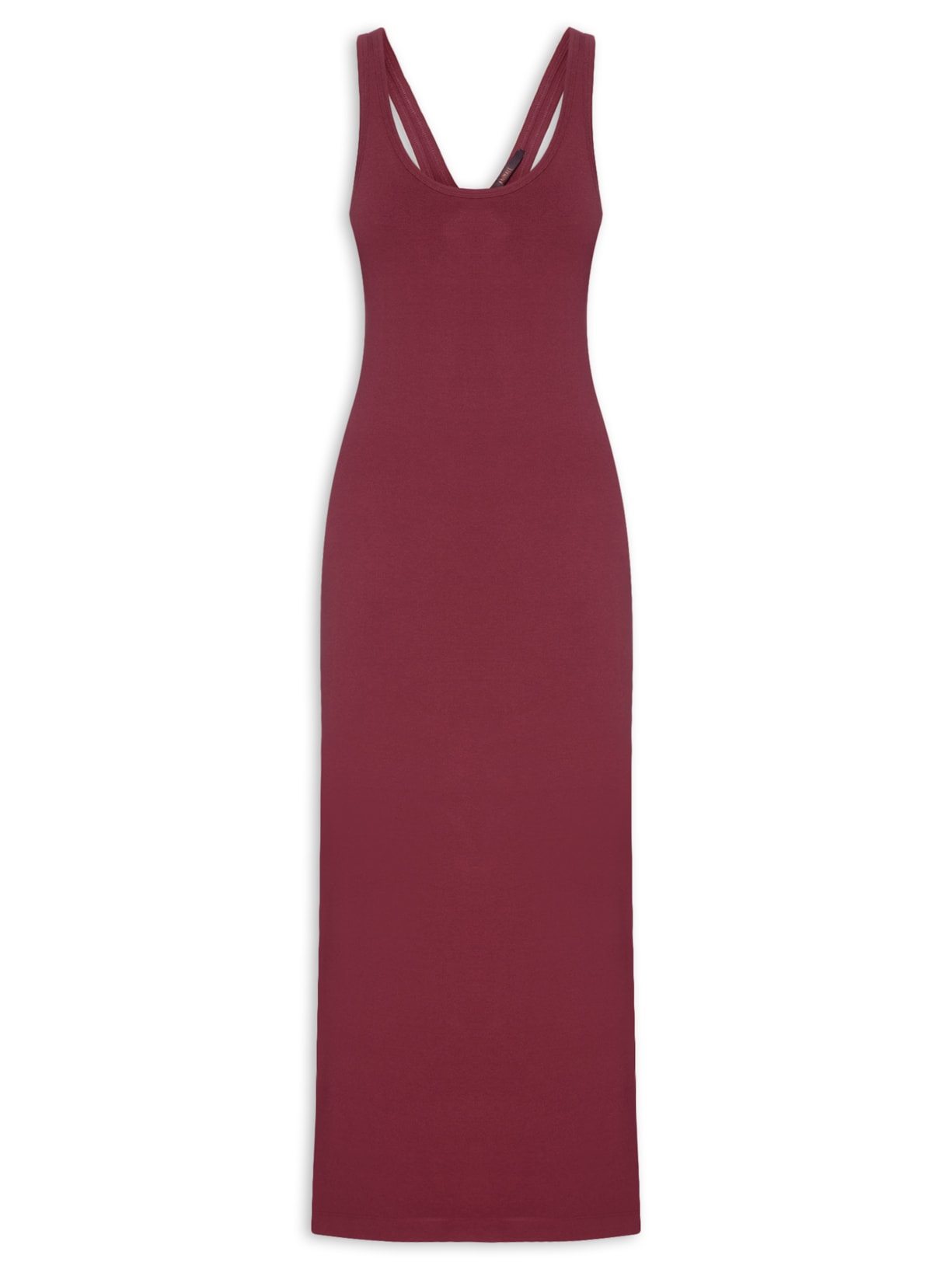 Vestido Rib Decote Vermelho Animale