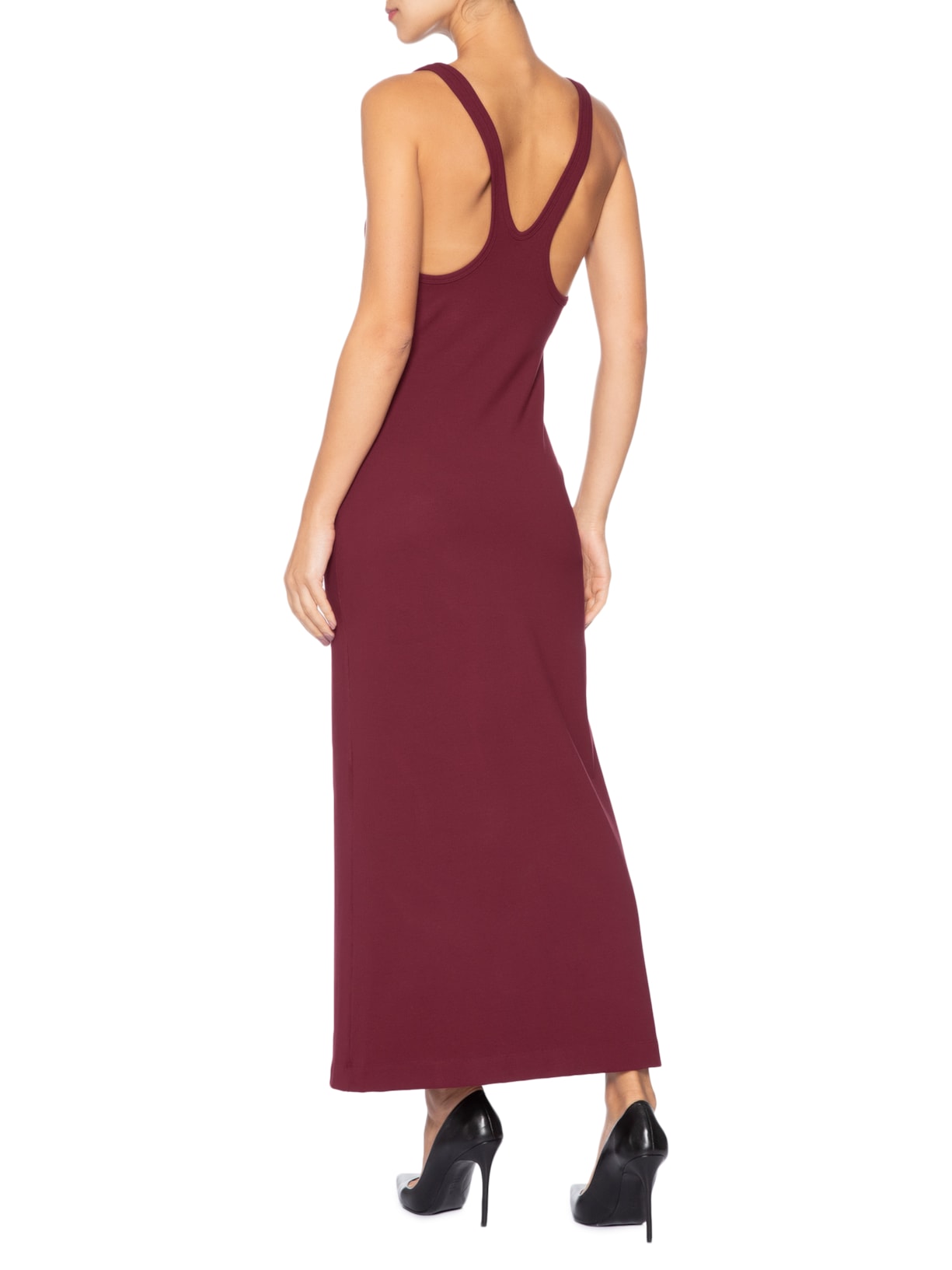 Vestido Rib Decote Vermelho Animale