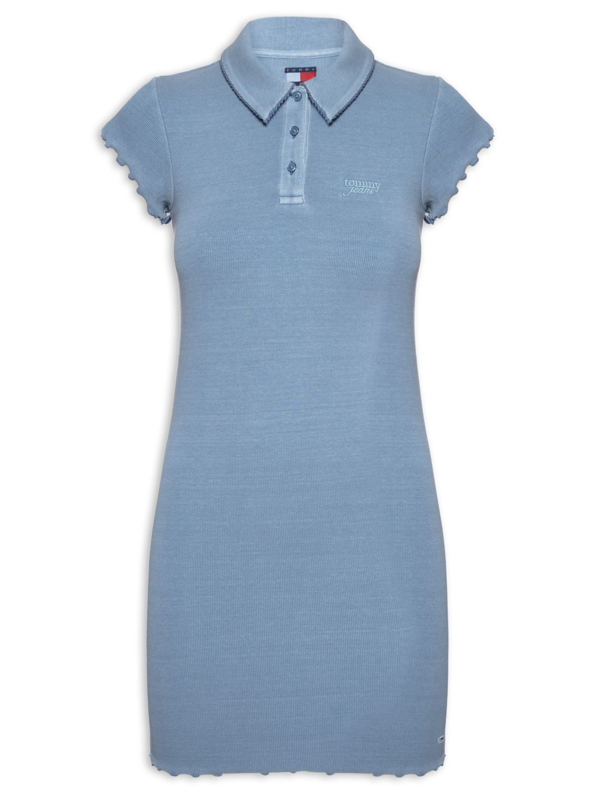 Vestido Rib Polo - Azul