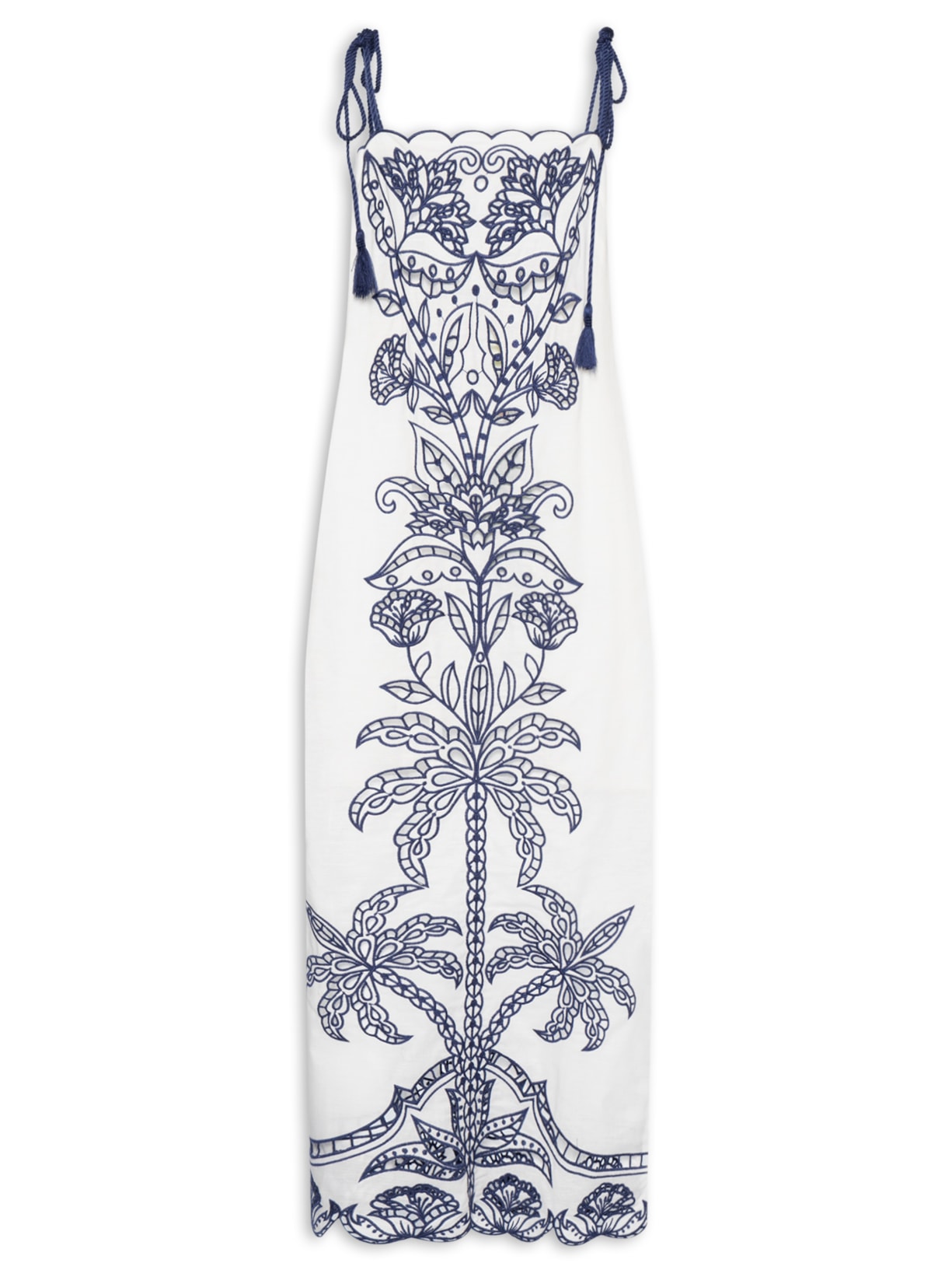 Vestido Richelieu Coqueiros Branco Farm