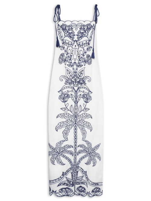 Vestido Richelieu Coqueiros - Branco