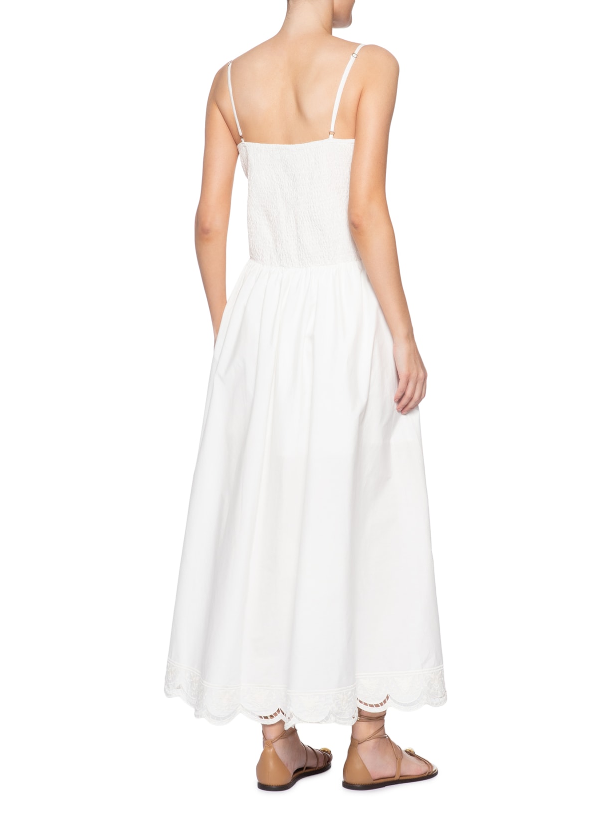 Vestido Richlieu Floral Branco Farm