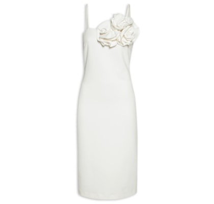 Vestido Rosas - Branco