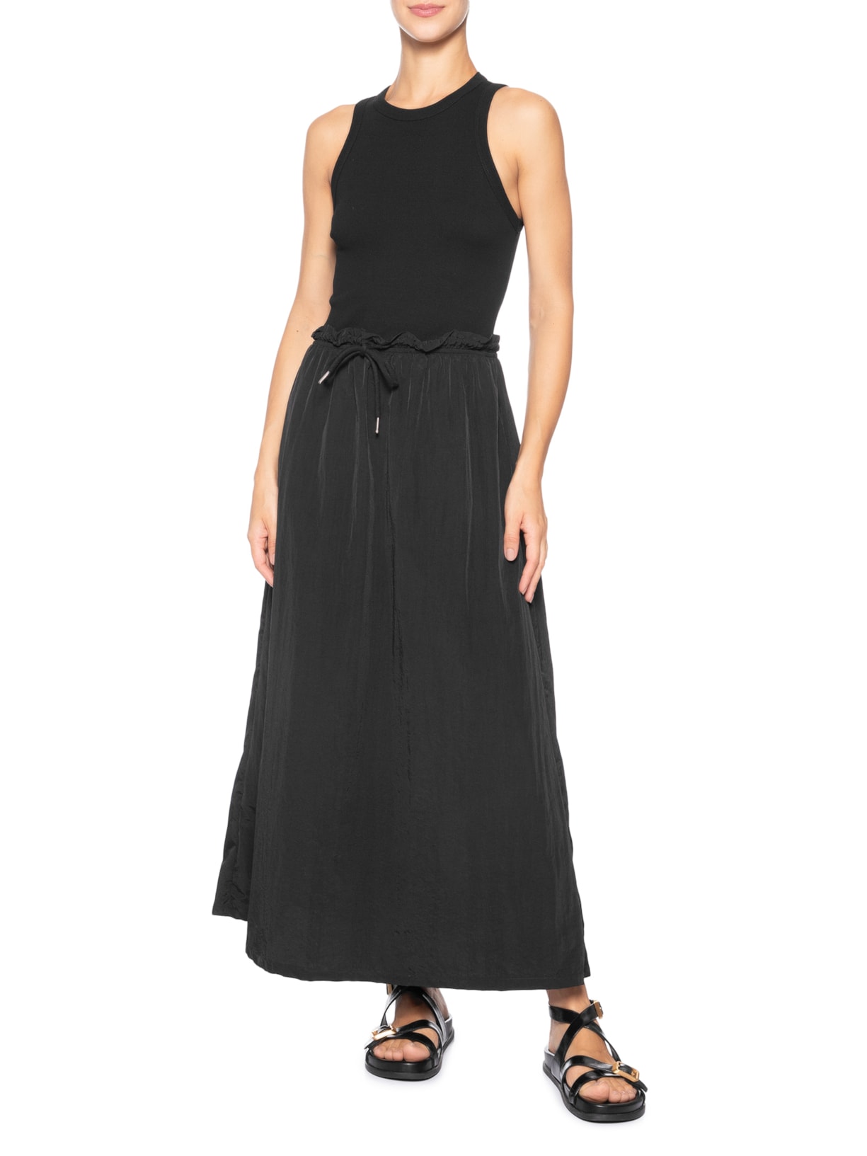 Vestido Saia Nylon Preto Calvin Klein Jeans