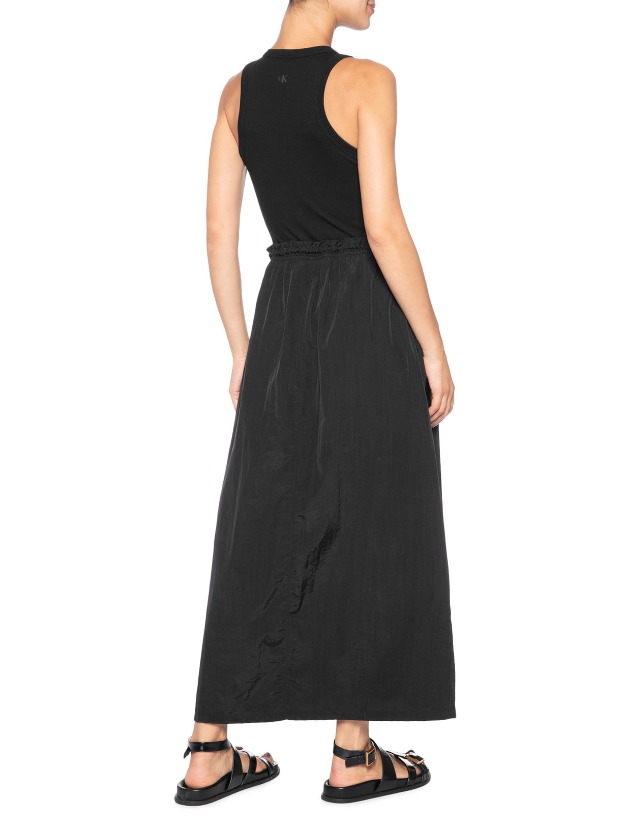 Vestido Saia Nylon Preto Calvin Klein Jeans