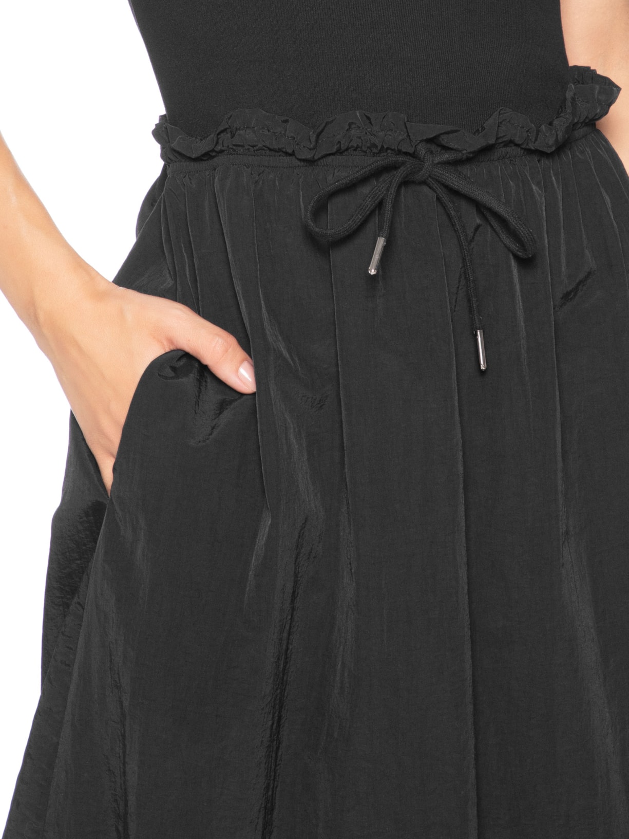 Vestido Saia Nylon Preto Calvin Klein Jeans