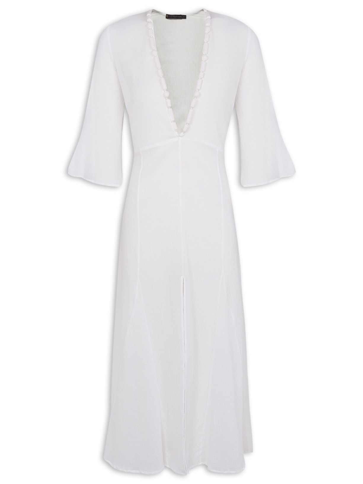 Vestido Saída Karlie Detalhe - Branco