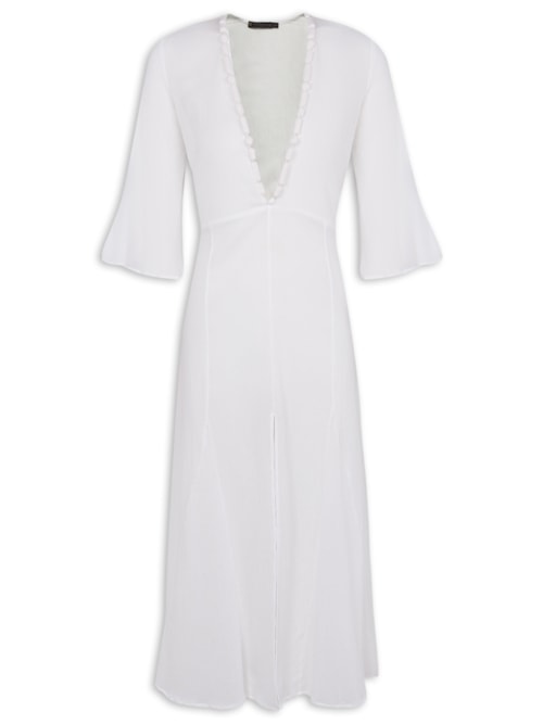 Vestido Saída Karlie Detalhe - Branco