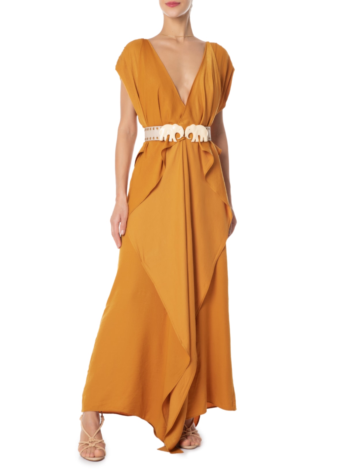 Vestido Saída Nira Laranja Shop2gether + Tissé