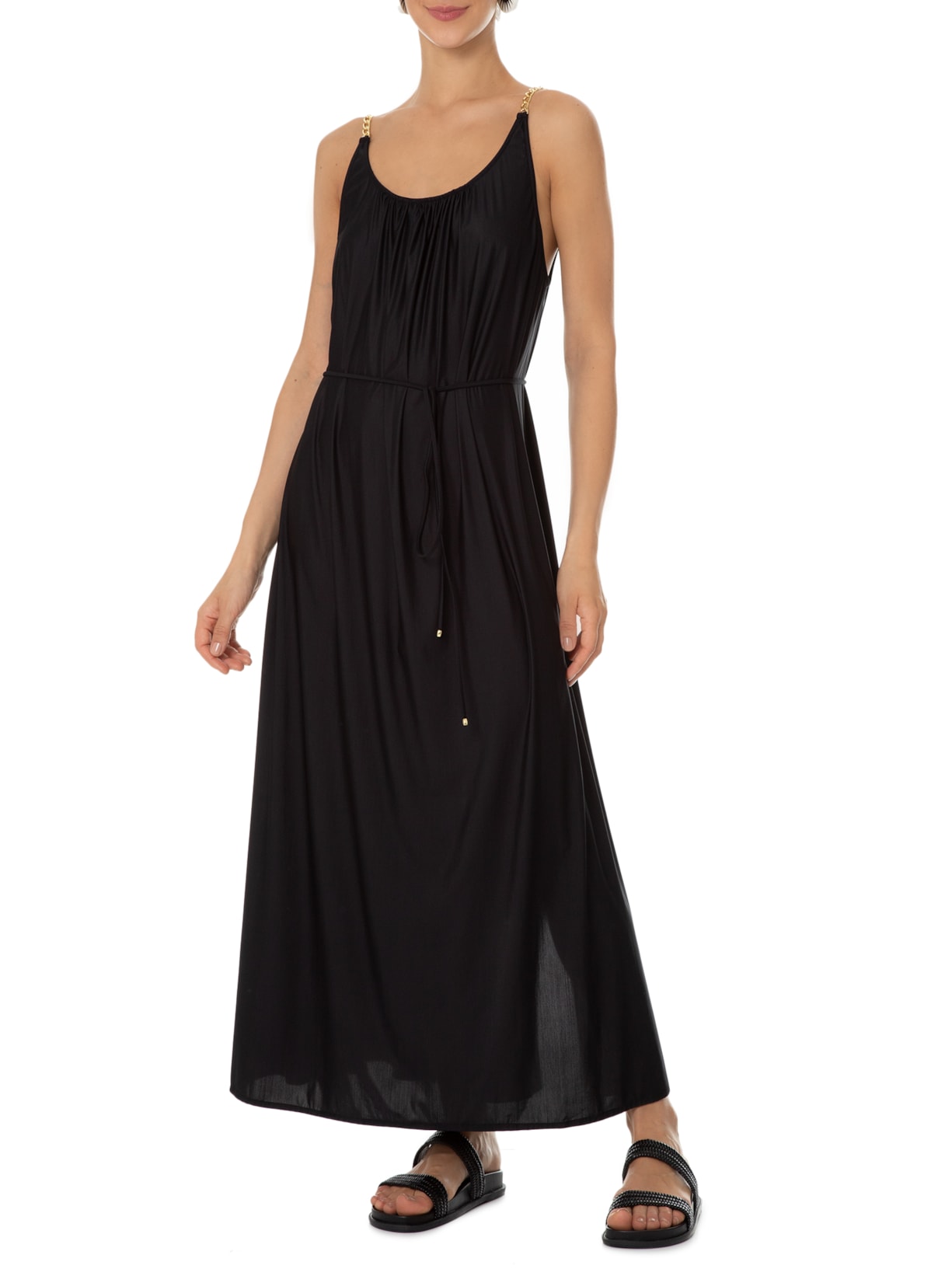 Vestido Saída Touch Corrente Preto Lenny Niemeyer