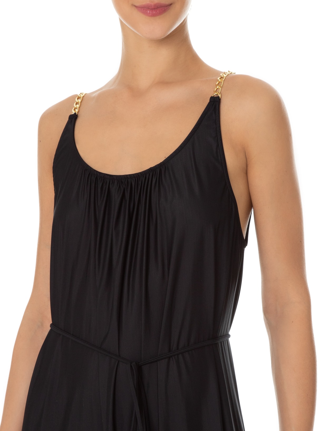 Vestido Saída Touch Corrente Preto Lenny Niemeyer