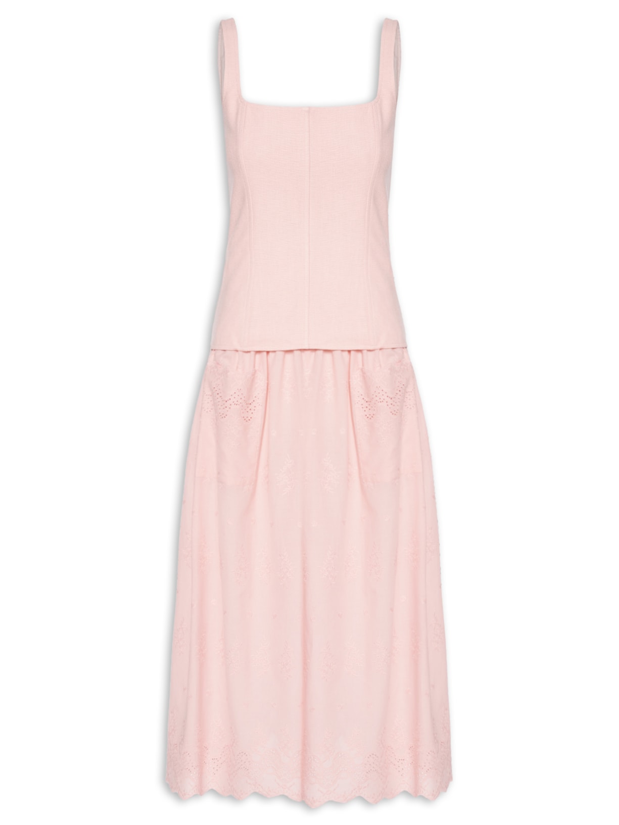 Vestido Sarja Kamuri Rosa Paula Raia