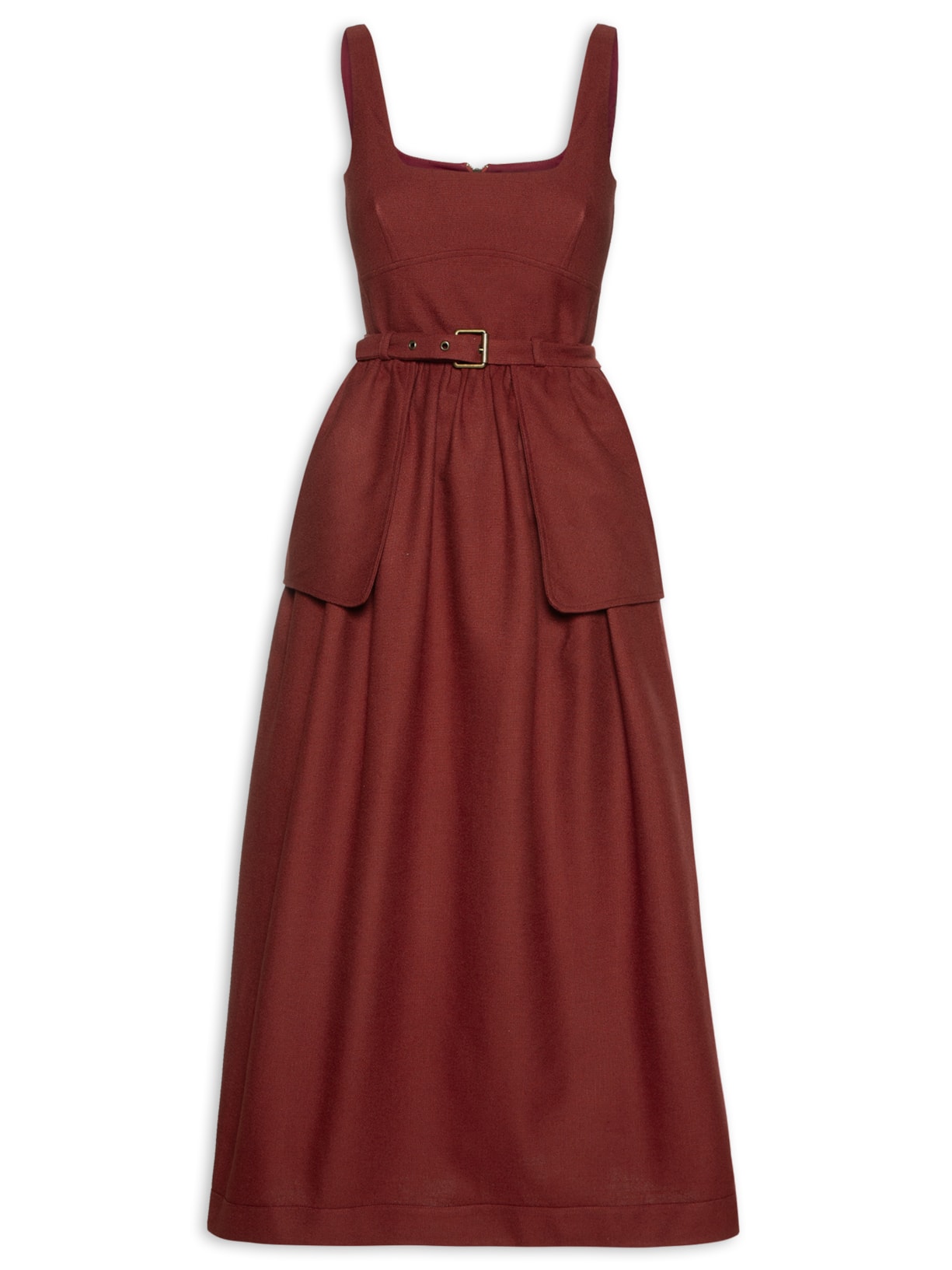 Vestido Sarja Kumari - Vinho