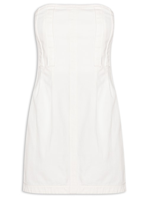 Vestido Sarja Tulipa - Branco