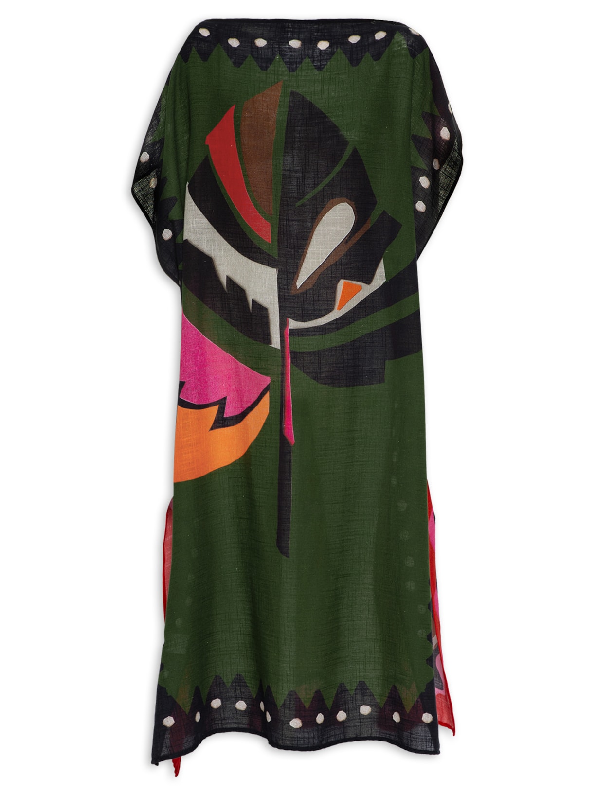 Vestido Scarf Folhagem - Verde