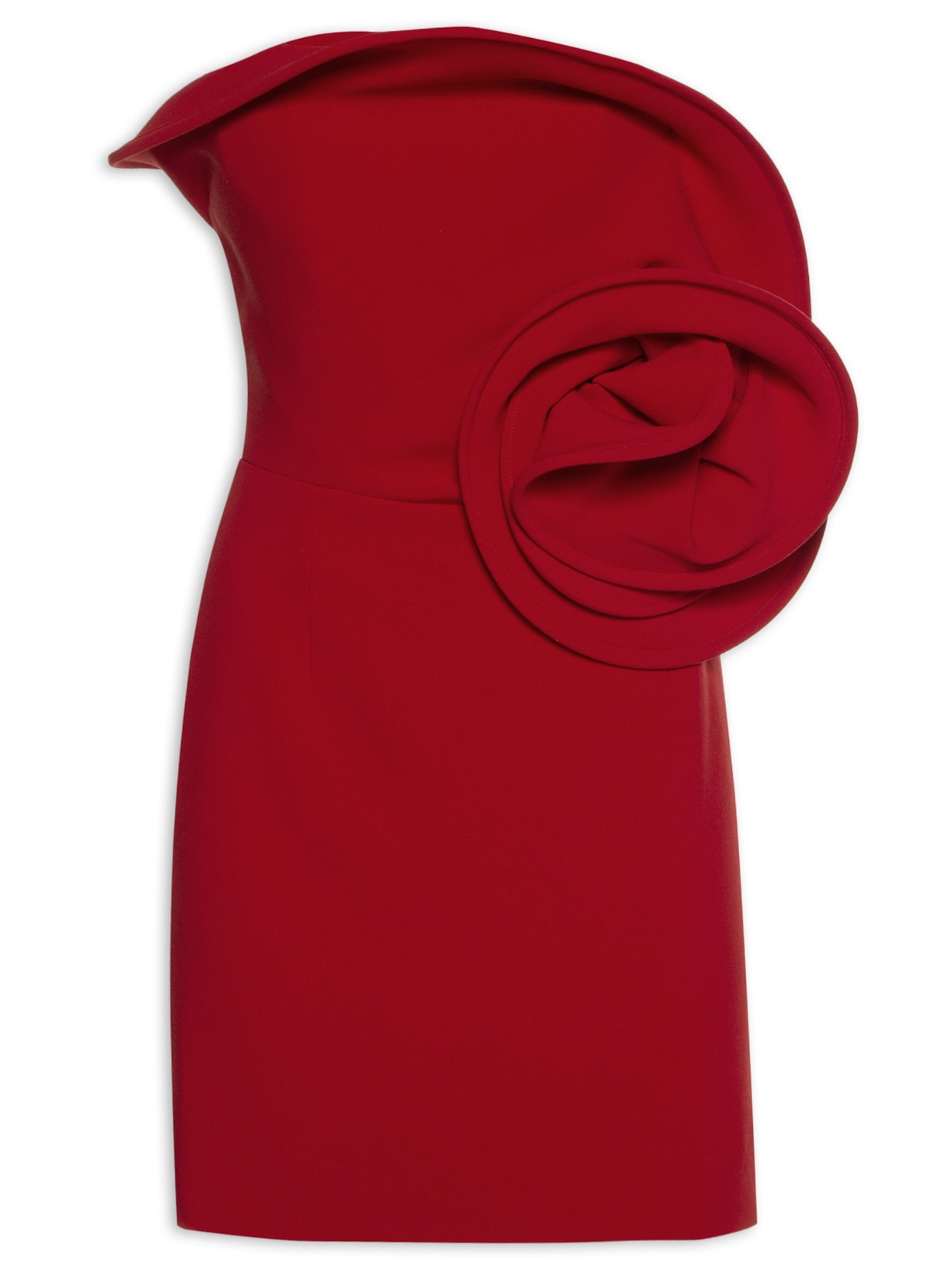 Vestido Sculptural Rose - Vermelho