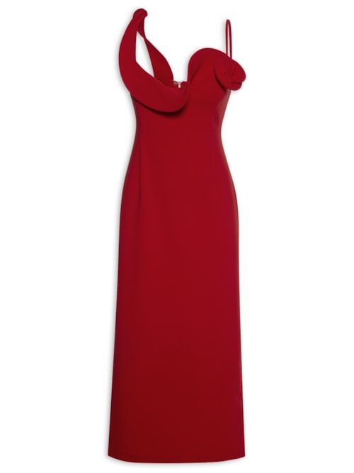 Vestido Sculptural - Vermelho