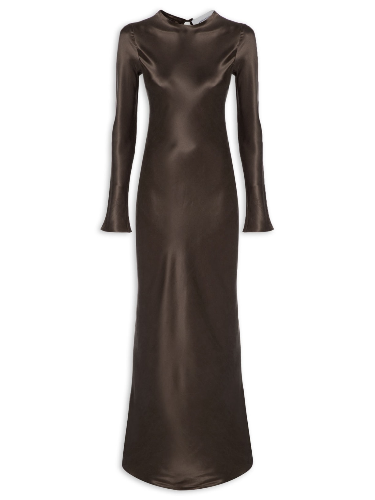 Vestido Seda Funz - Marrom