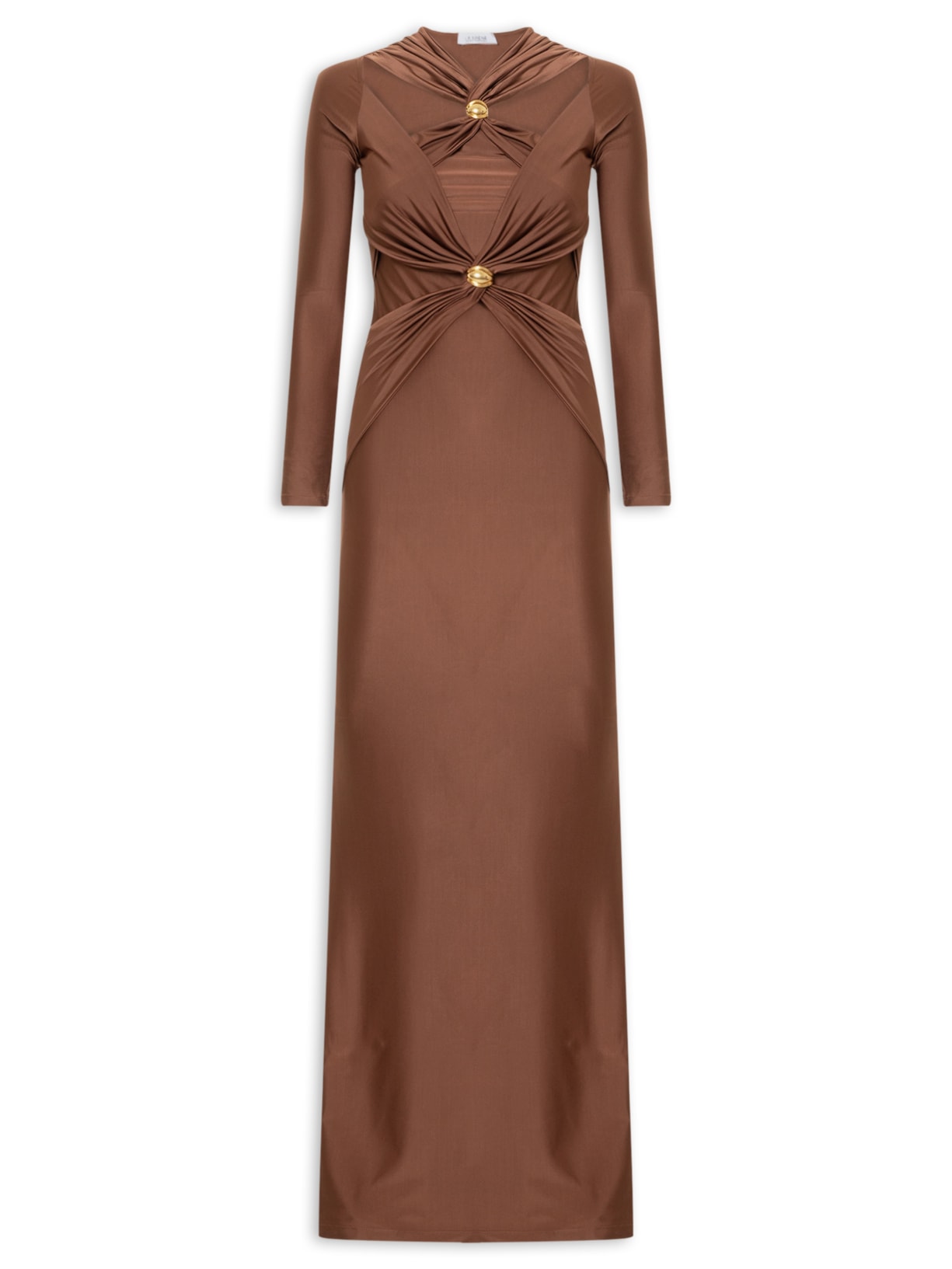 Vestido Selene Microfibra Marrom La Sirène