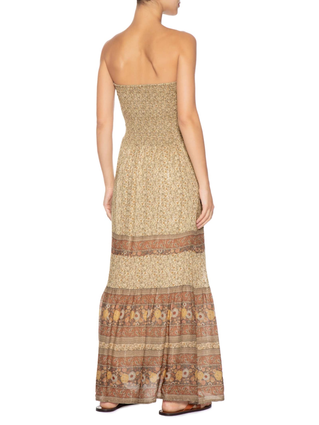 Vestido Sem Alça Estampa Amarilis Amarelo Maria Filó