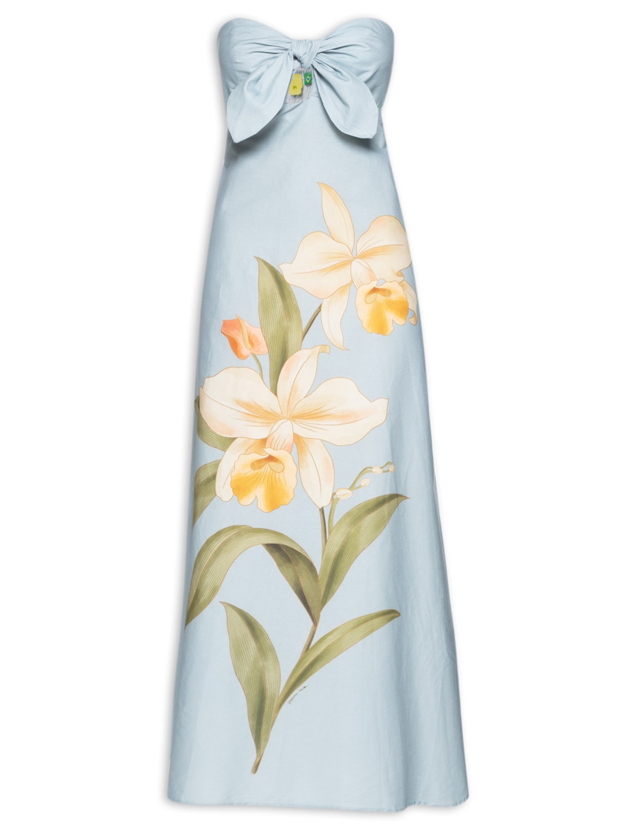 Vestido Sem Alça Orquídea - Azul