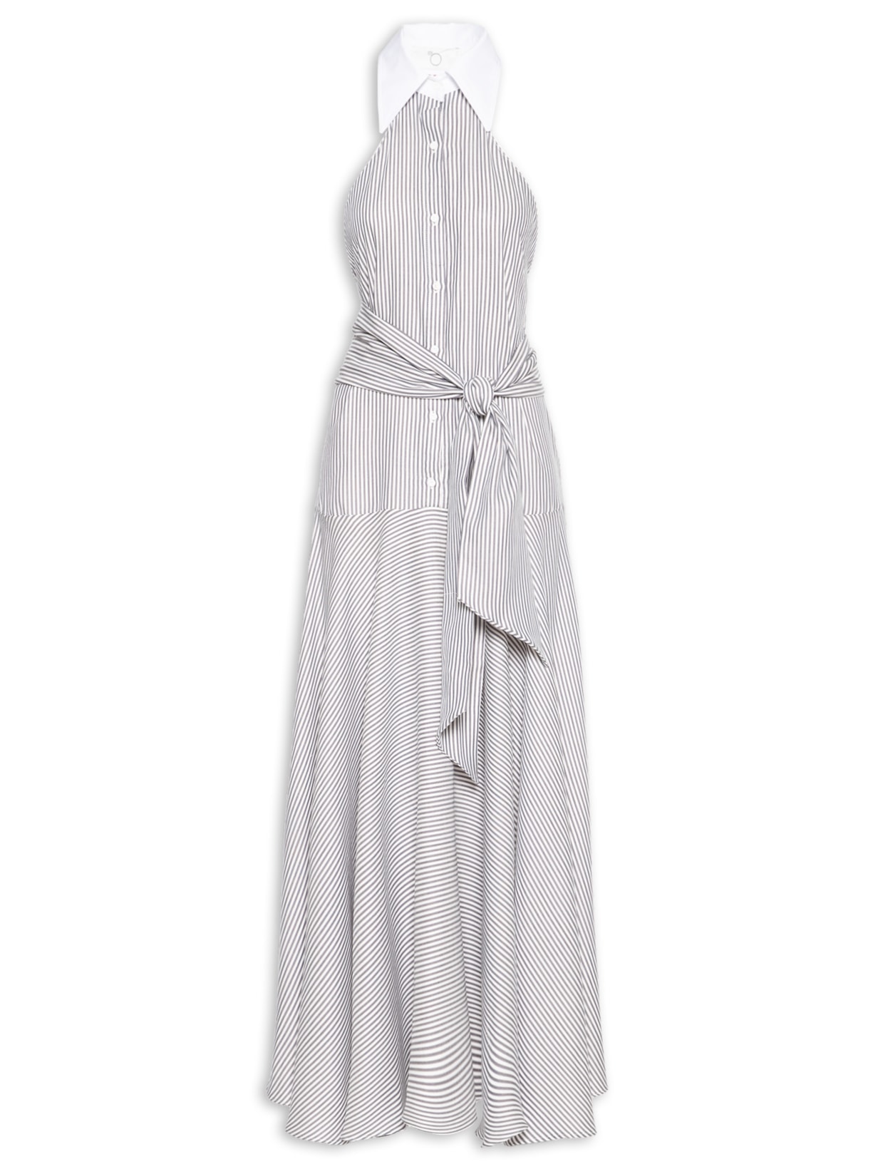 Vestido Sem Manga Com Faixa Azul Bo