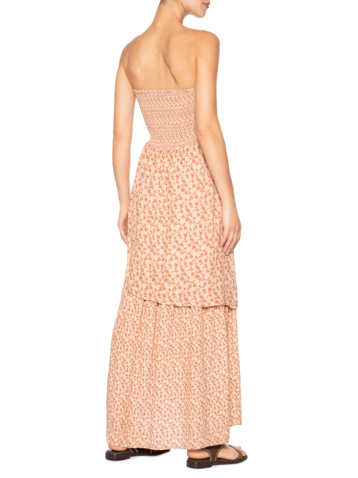 Vestido Sem Manga Estampa Mint Rosa Maria Filó