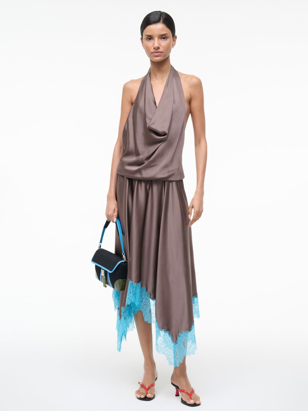 Vestido Silk Elira Marrom Staud