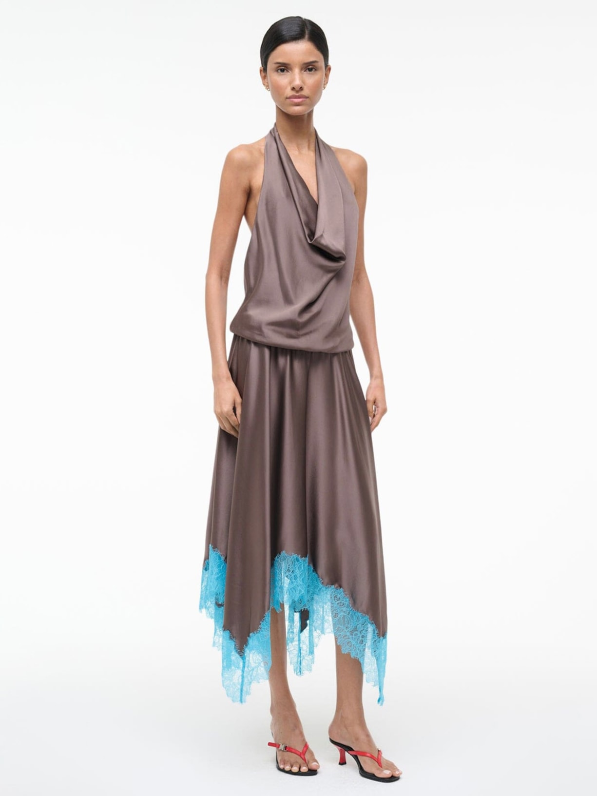 Vestido Silk Elira Marrom Staud
