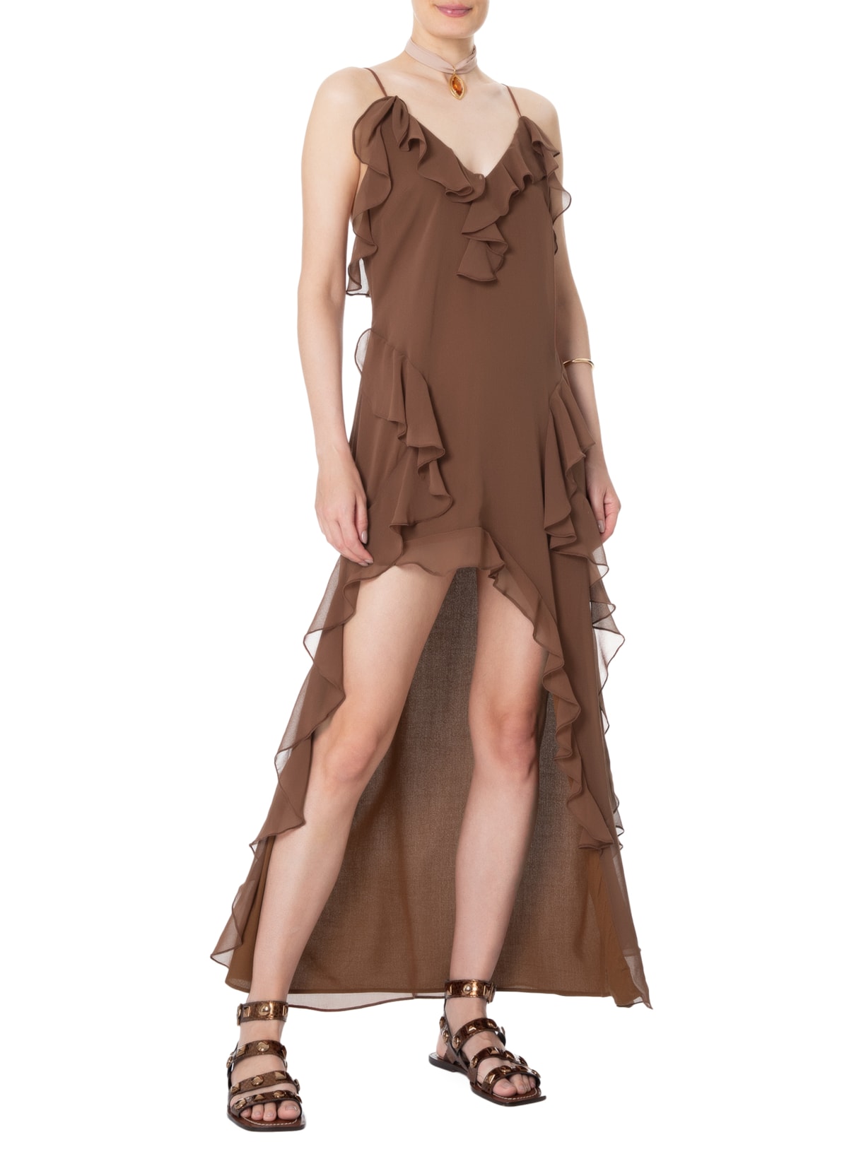 Vestido Silvia Marrom  Oasis