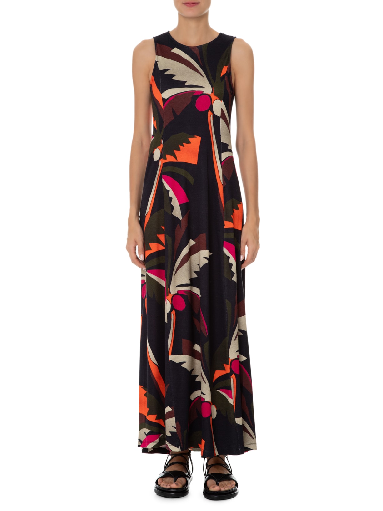 Vestido Sleeveless Coqueiro Preto Osklen