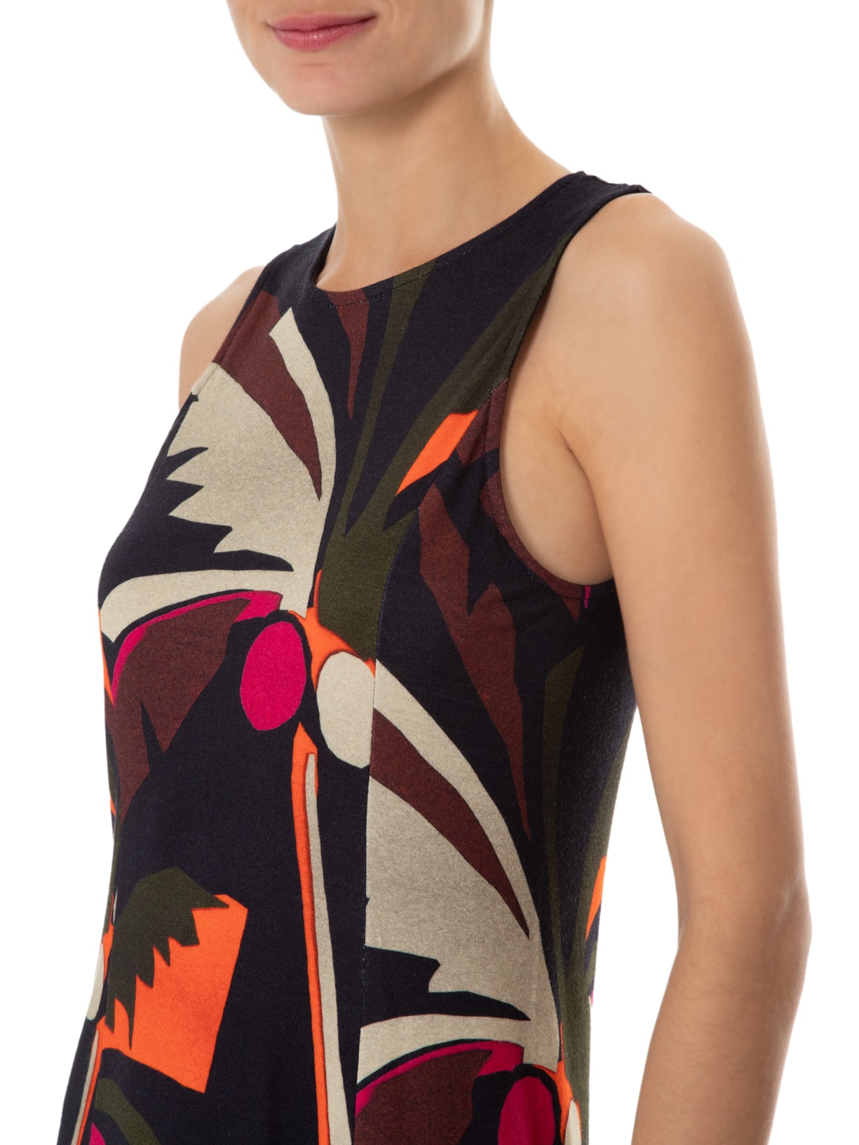 Vestido Sleeveless Coqueiro Preto Osklen