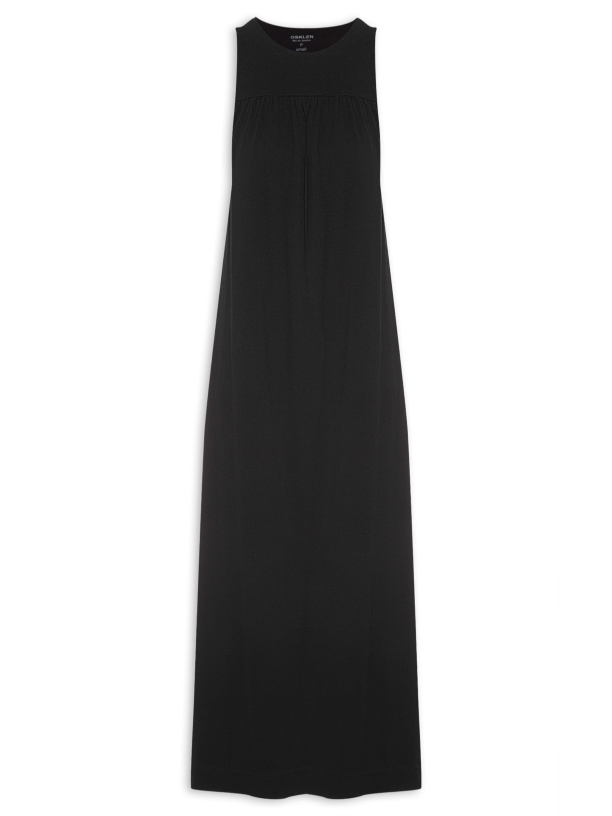 Vestido Sleeveless Franzido - Preto