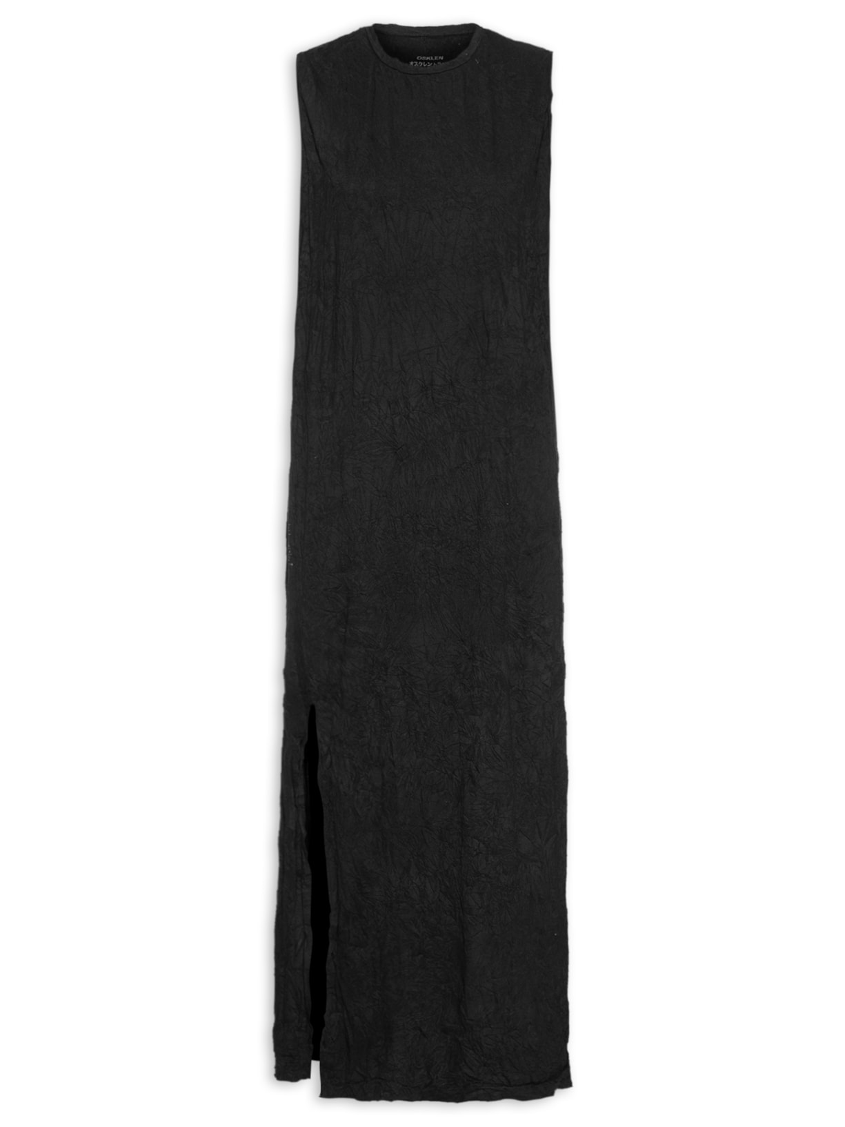 Vestido Sleeveless Wrinkle - Preto