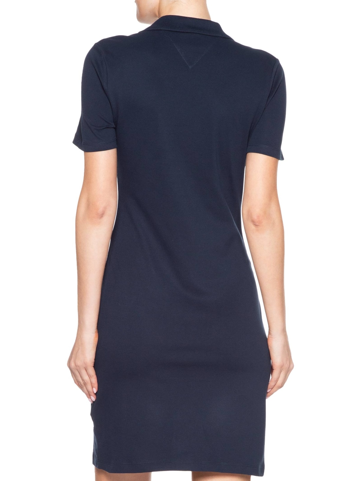 Vestido Slim Open Polo Preto Tommy Hilfiger