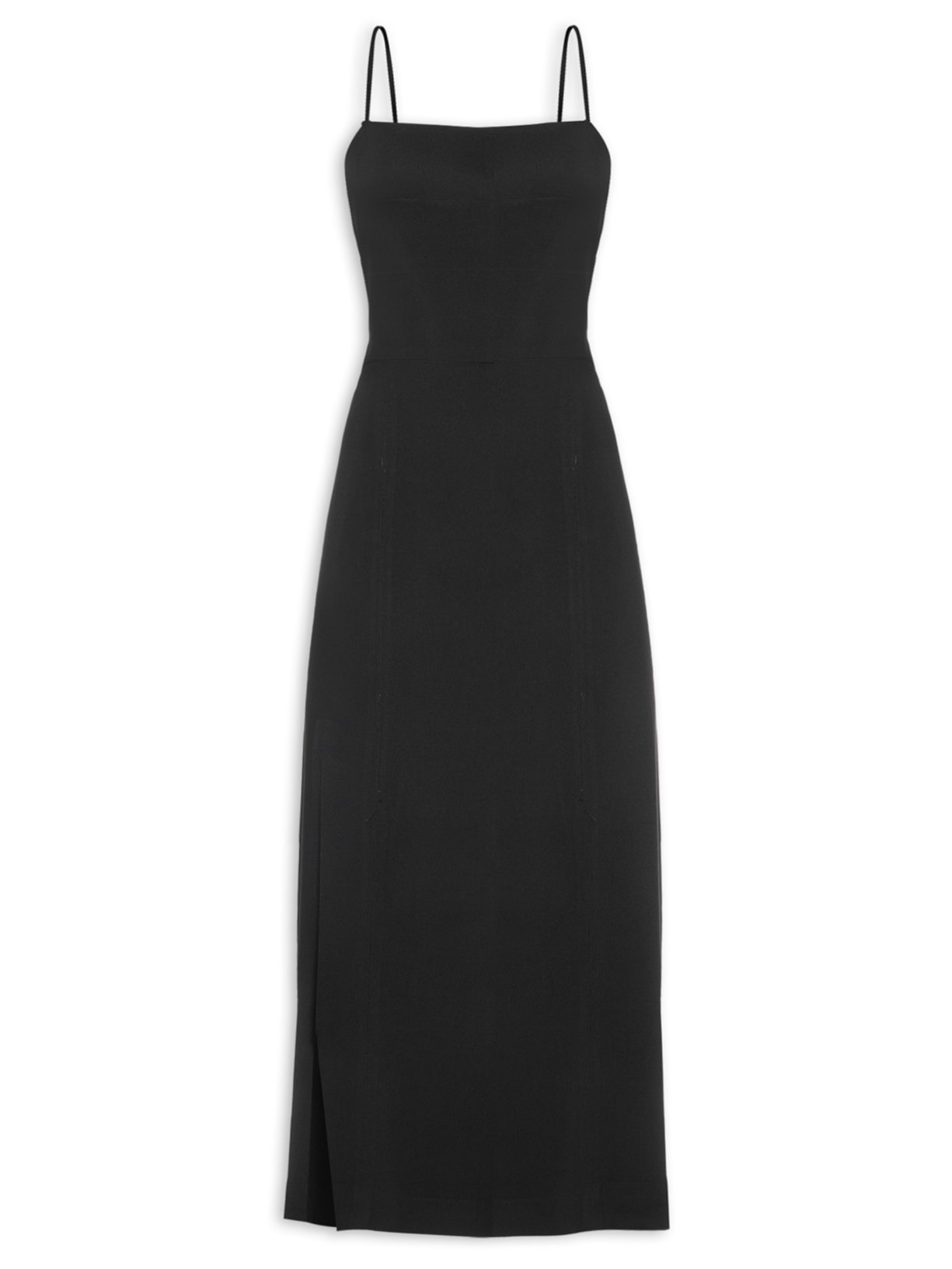 Vestido Slip Dress Crepe - Preto