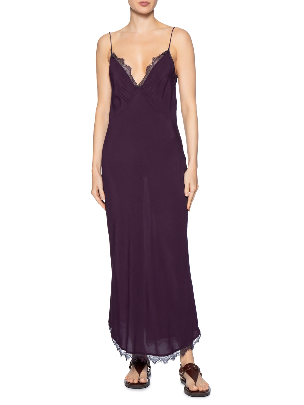 Vestido Slip Rendinha Vermelho Animale