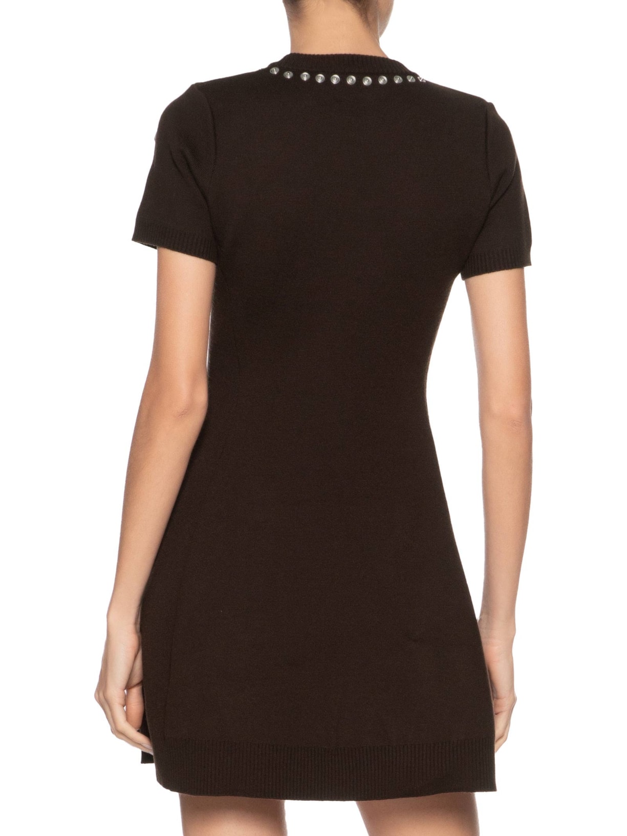 Vestido Snap Babydoll Marrom Coperni