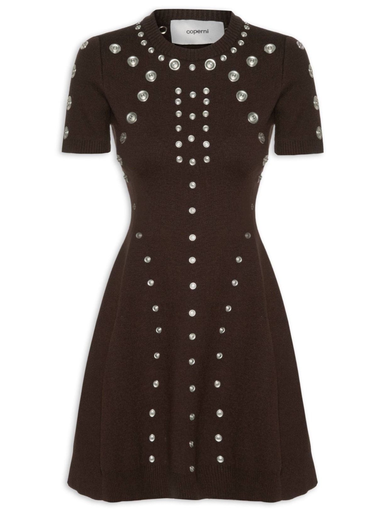 Vestido Snap Babydoll - Marrom