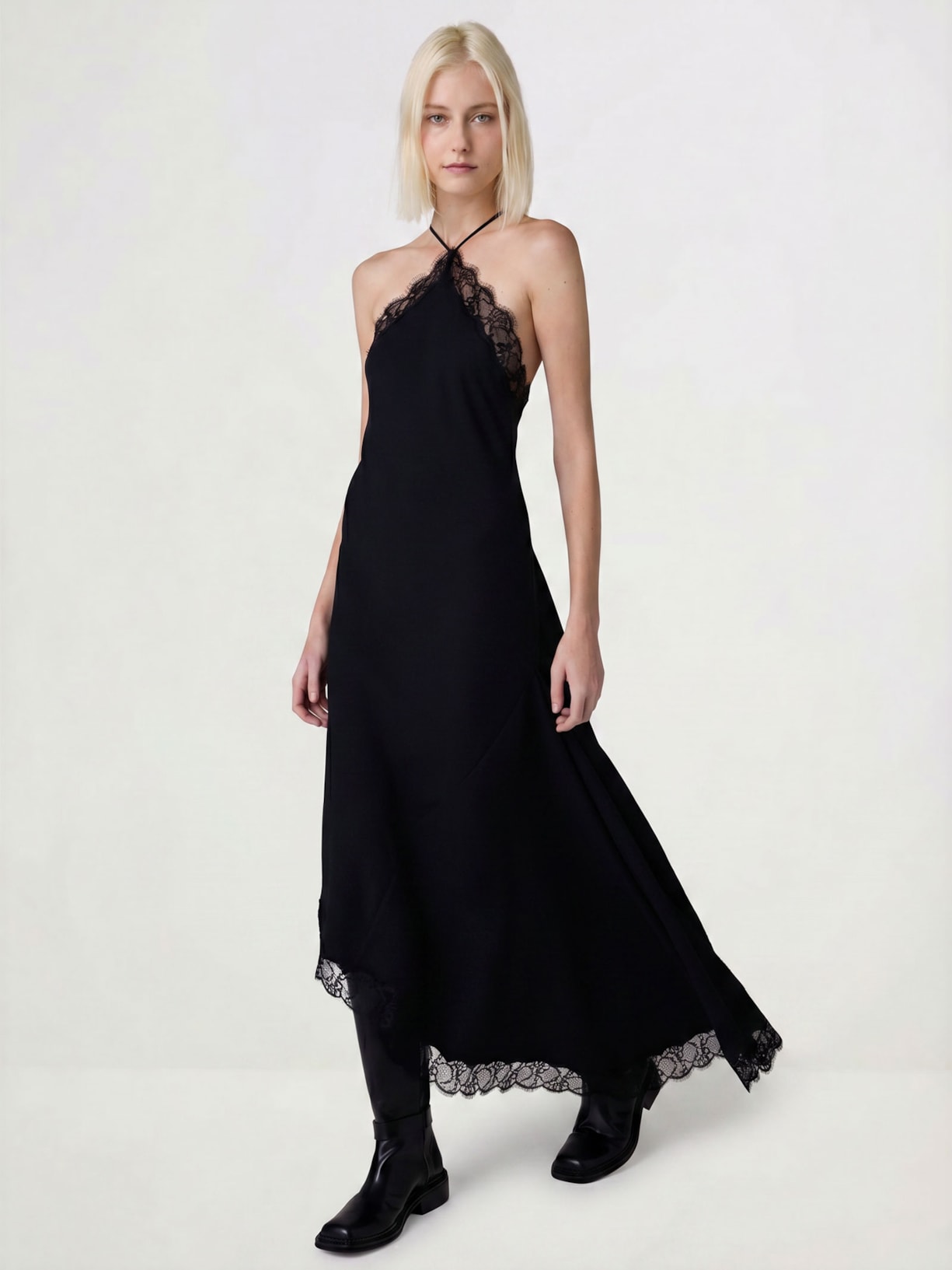 Vestido Sofia I26 Preto Mixed