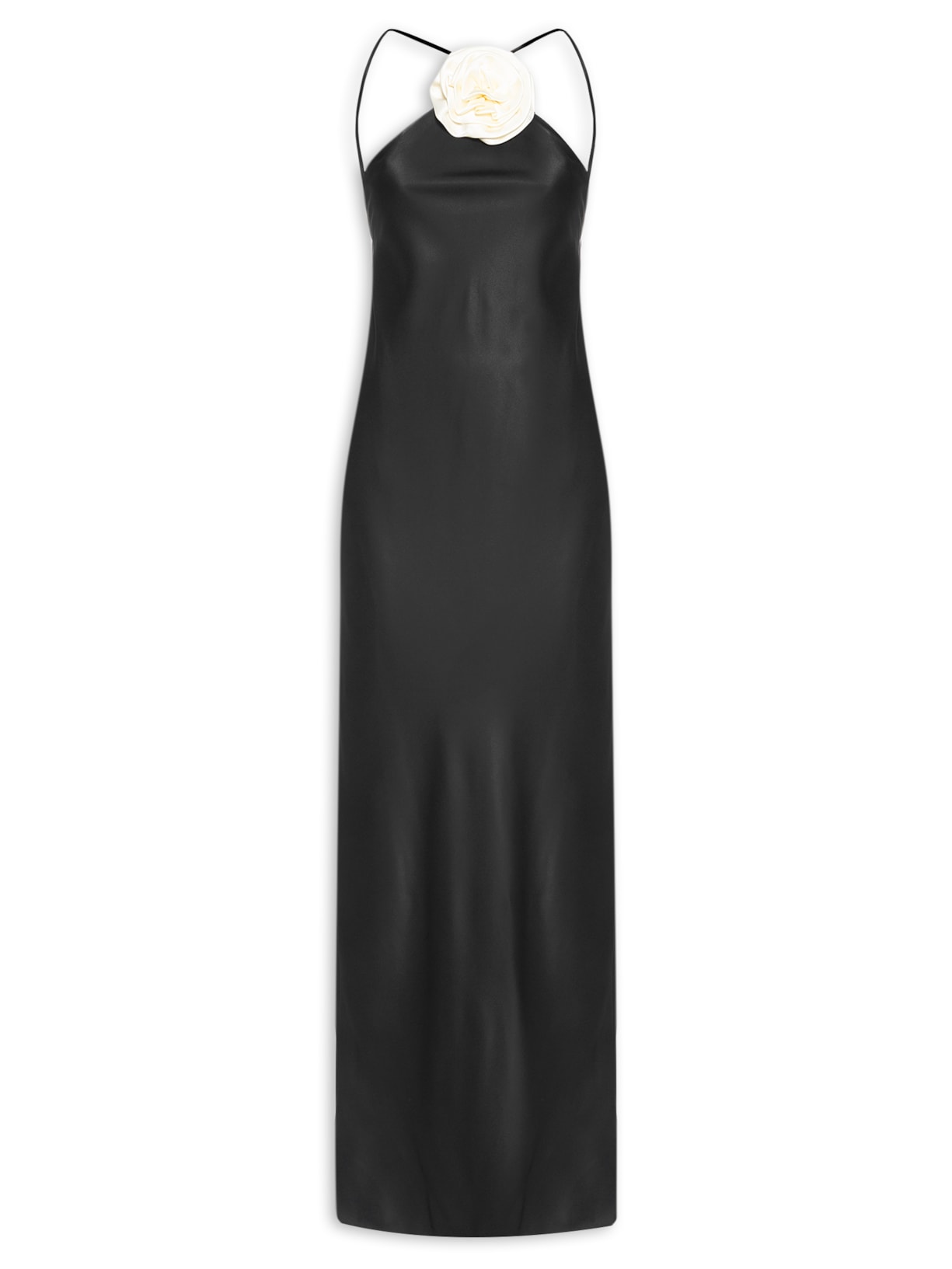Vestido Stella Flor Em Crepe Patou - Preto