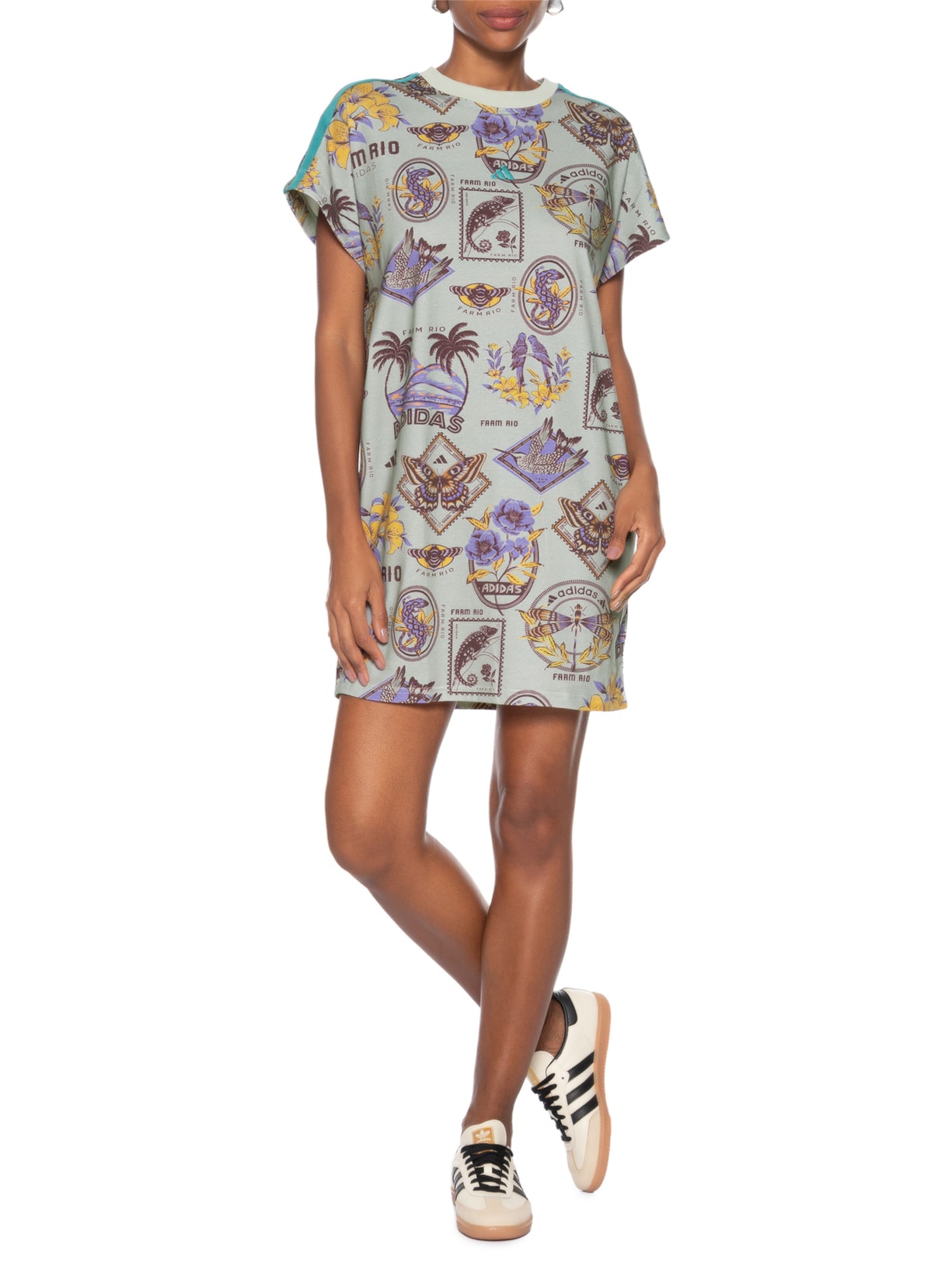 Vestido T Dress Cinza Adidas + Farm