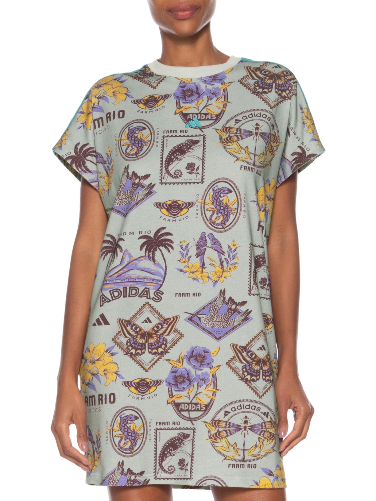 Vestido T Dress Cinza Adidas + Farm